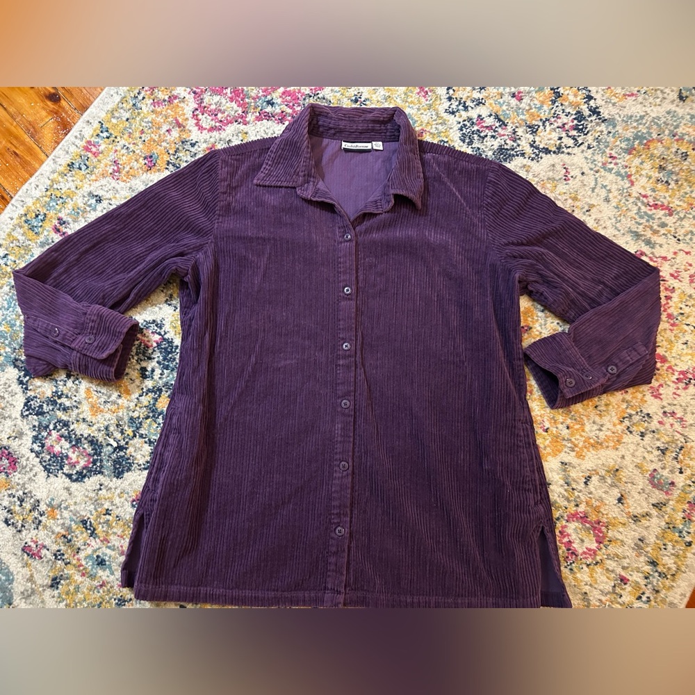 Croft&Burrow_Ladies XL purple corduroy shirt